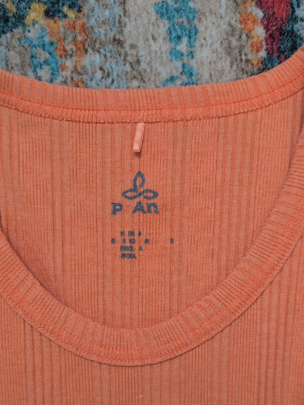 Prana sleeveless tank orange ribbed XS - Picture 2 of 3